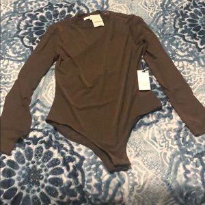 Olive Green Mesh Bodysuit